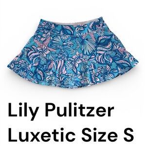 Lilly Pulitzer Luxletic Blue and Pink Skort